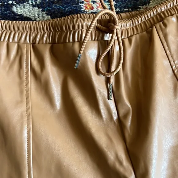 🎉HOST PICK🎉Pleather joggers. Camel colored - Picture 2 of 2